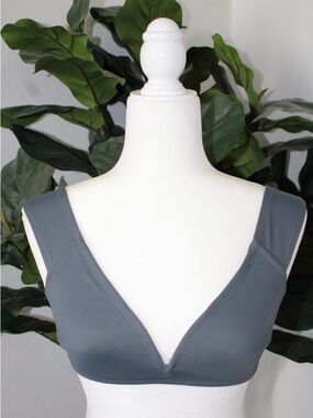 NWT SKIMS Sculpting Swim Off The Shoulder Top - Gunmetal